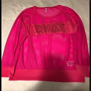 ZUMBA HOT PINK MESH TOP